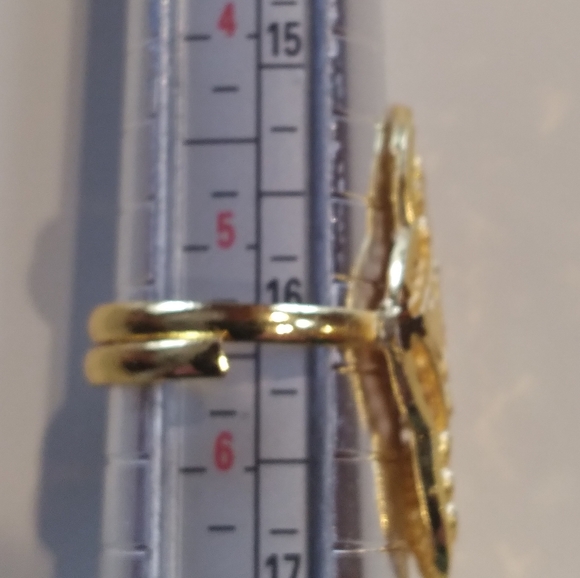 💎 #4  AMAZING DUBAI Gold Adjustable Size Shield Ring 😯 - Picture 8 of 10